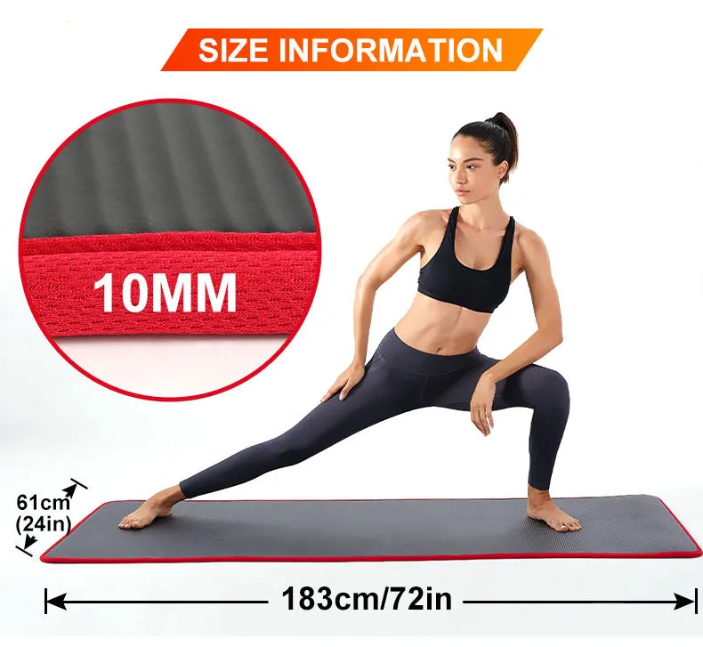 10mm Non-Slip Yoga Fitness Mat