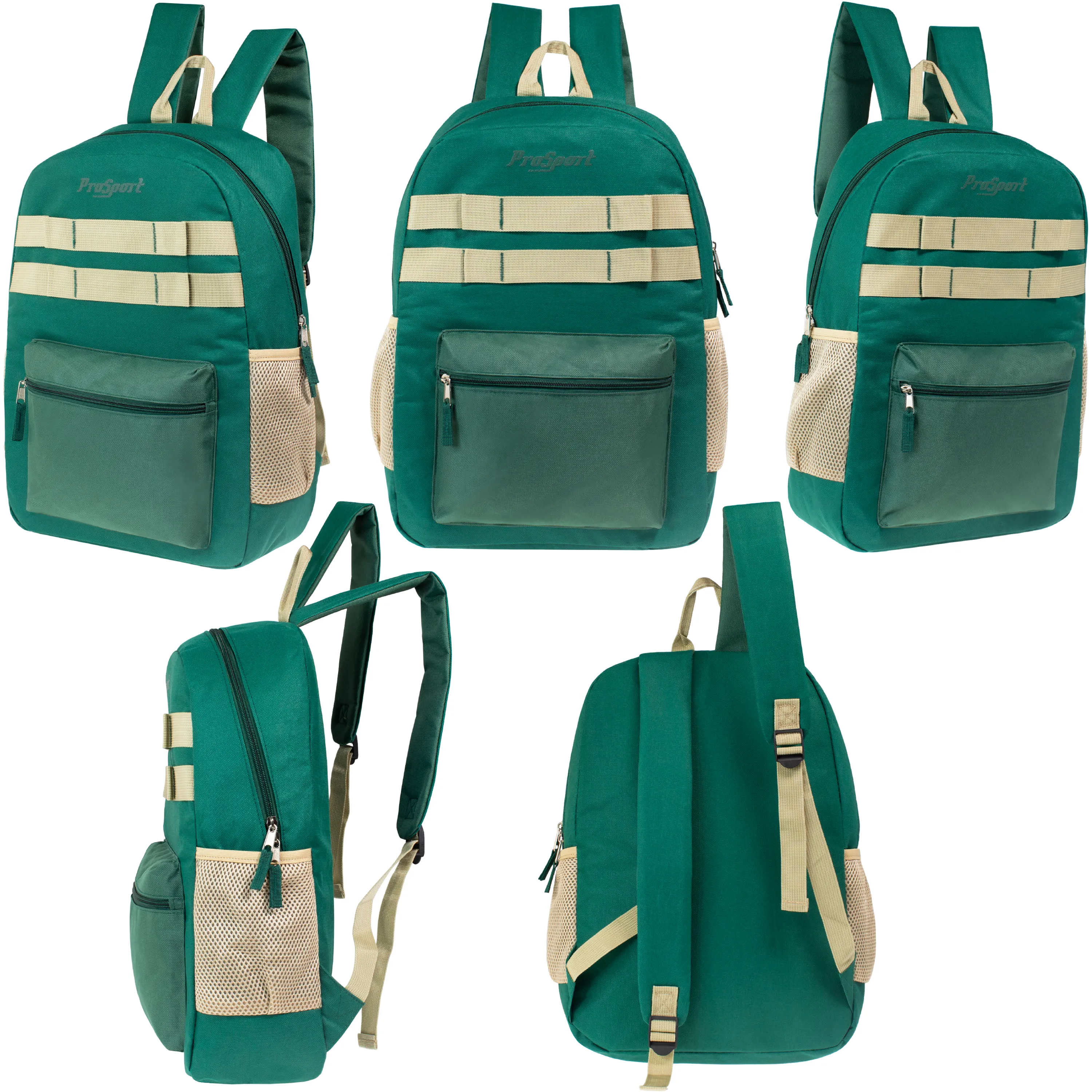 17" Multi Color Wholesale Backpacks in Asst Colors & 12 Bulk School Supply Kits of Your Choice