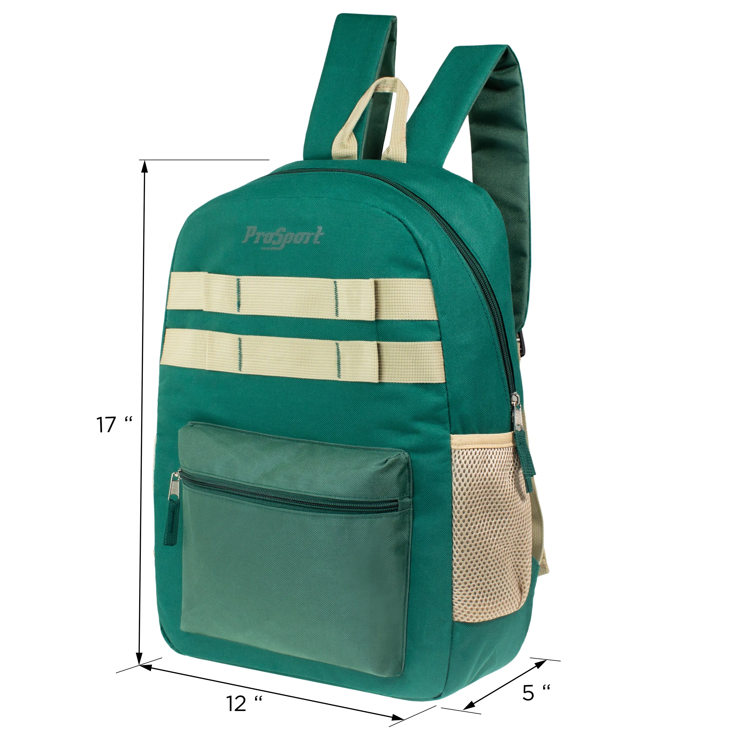 17" Multi Color Wholesale Backpacks in Asst Colors & 12 Bulk School Supply Kits of Your Choice