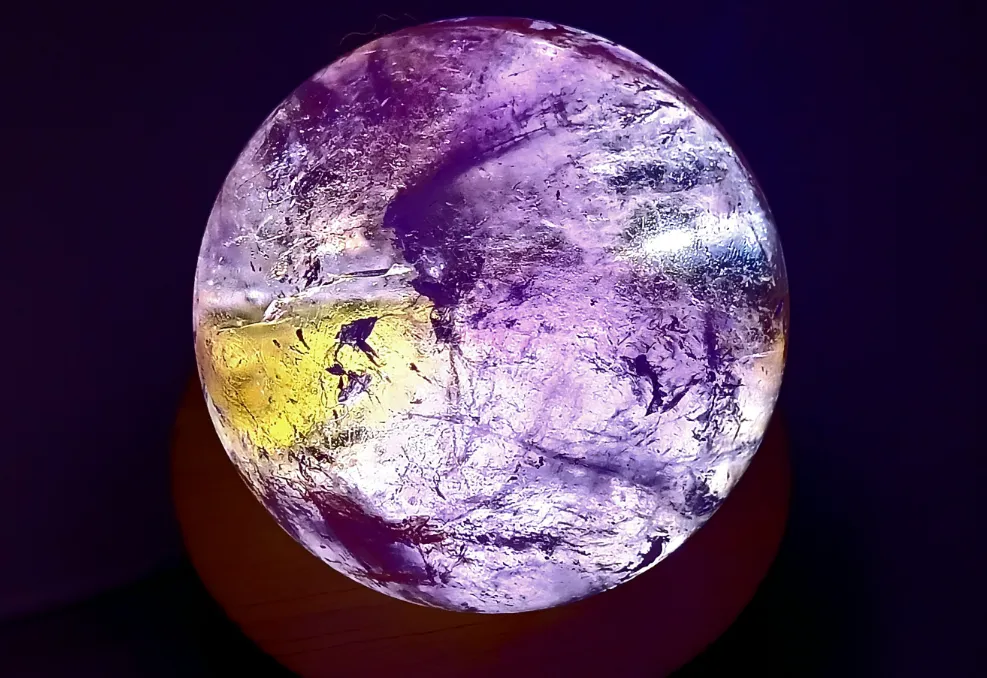 195G Ametrine Crystal Sphere