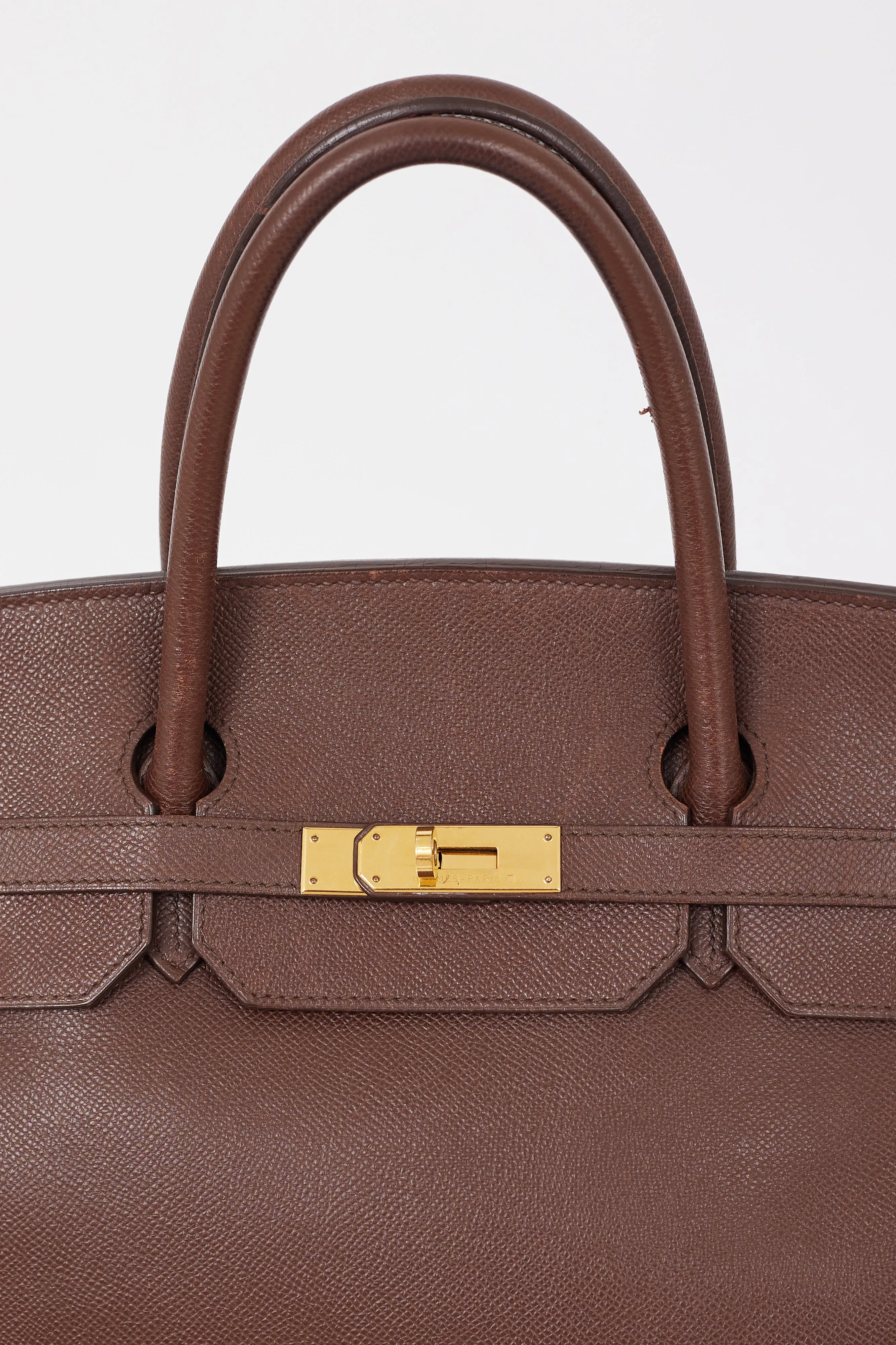 1999 Havane Evergrain Leather & Gold Birkin 40 Bag