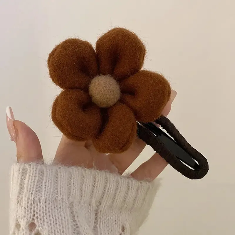 2-Pack: Gorgeous Plush Flower Hairpin