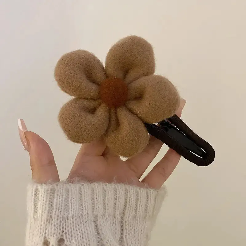 2-Pack: Gorgeous Plush Flower Hairpin