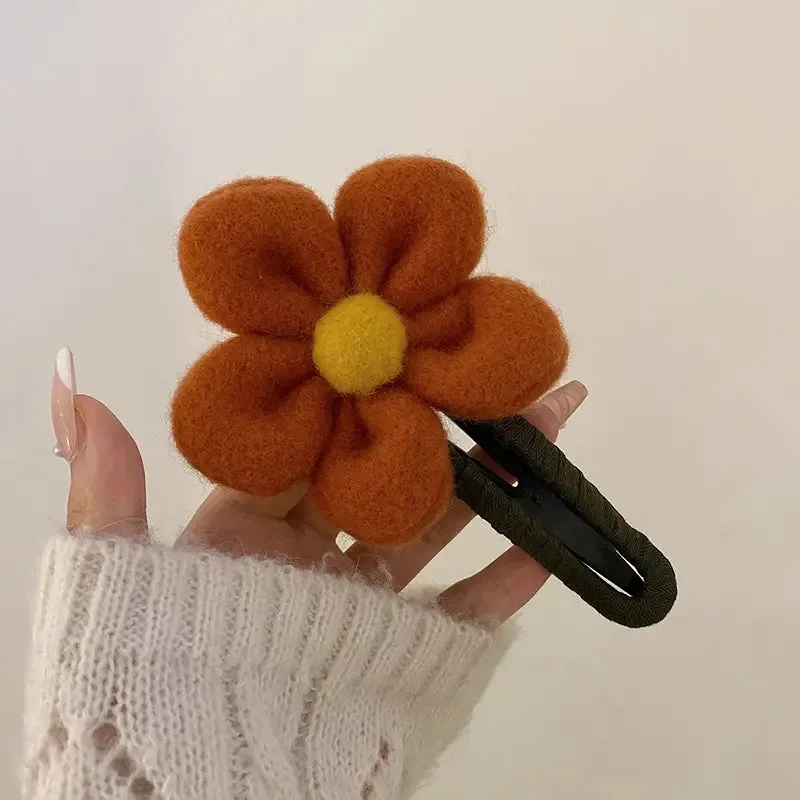 2-Pack: Gorgeous Plush Flower Hairpin