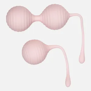 2-Piece Silicone Kegel Training Set - Blush Pink