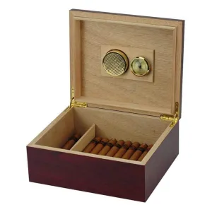 25 CT Cherry Cigar Humidor Mahogany Lining Box for Cigars