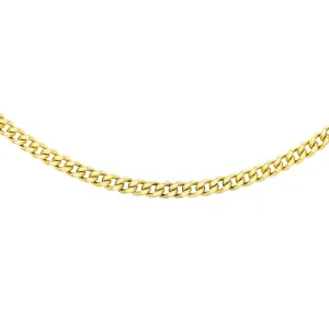 9K Yellow Gold Solid Diamond Cut Curb Chain 40cm