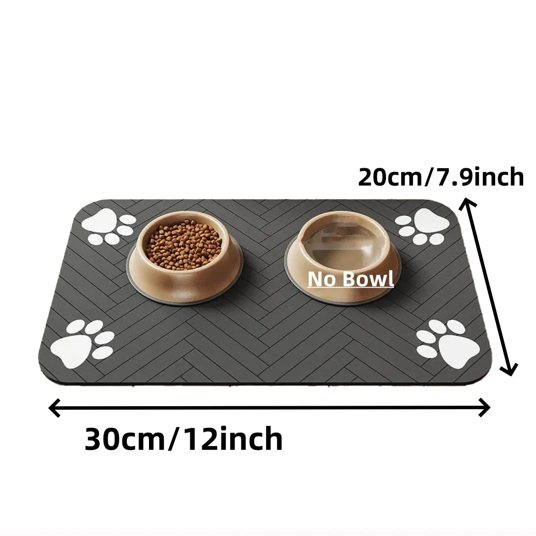 Absorbent Pet Feeding Mat – Quick-Dry Placemat for Food and Water Bowls