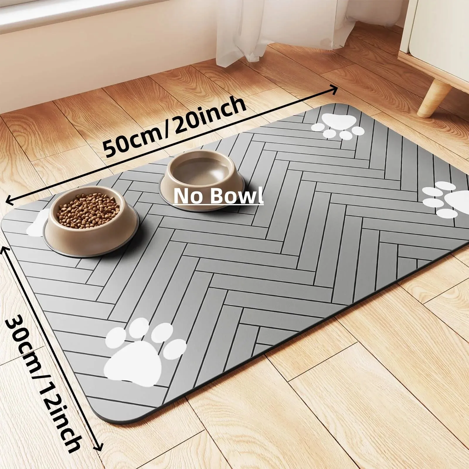 Absorbent Pet Feeding Mat – Quick-Dry Placemat for Food and Water Bowls