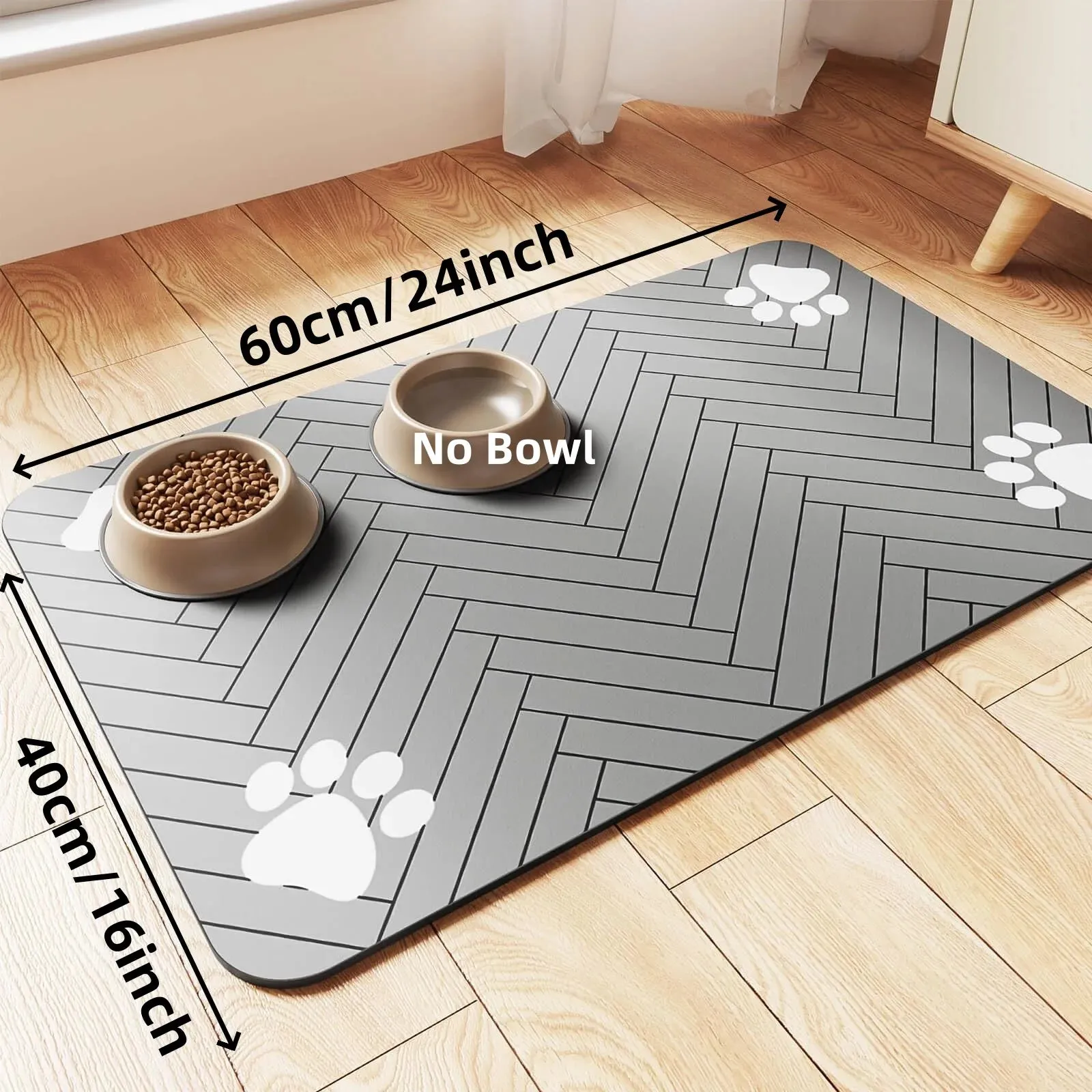 Absorbent Pet Feeding Mat – Quick-Dry Placemat for Food and Water Bowls