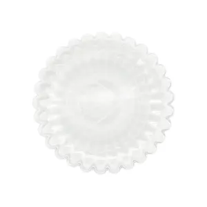 Alabaster White Scalloped Dessert Plate Set of 4