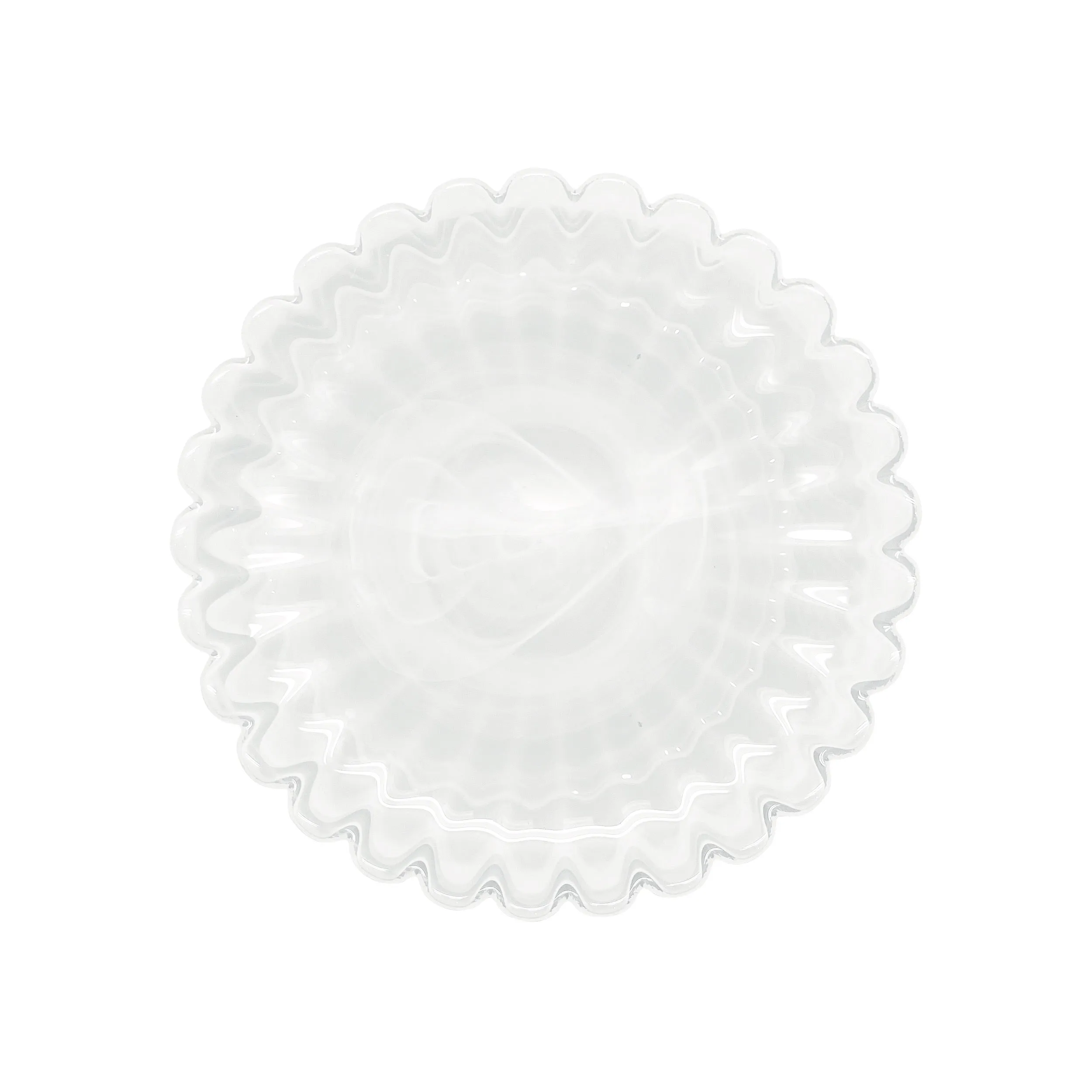 Alabaster White Scalloped Dessert Plate Set of 4