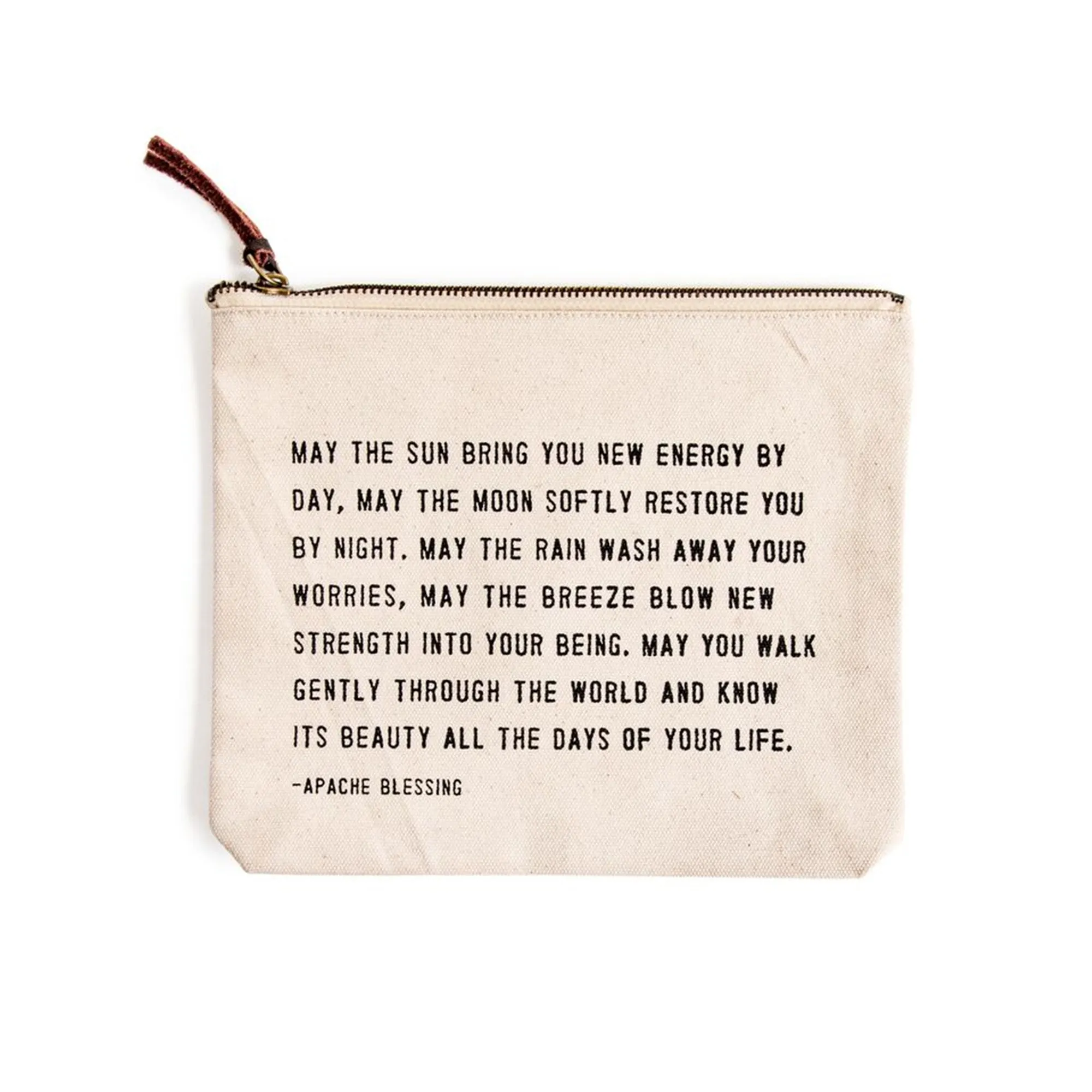 Apache Blessing Canvas Zip Bag