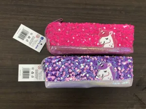 Atlas Pencil Case Sequins Unicorn Purple-Pink