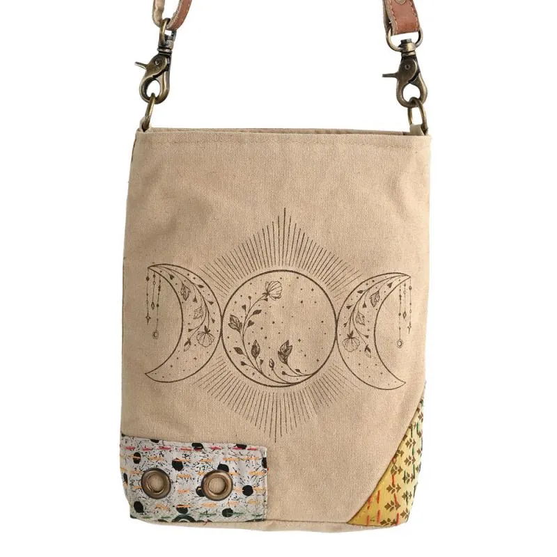 Bag - Canvas Triple Moon Crossbody