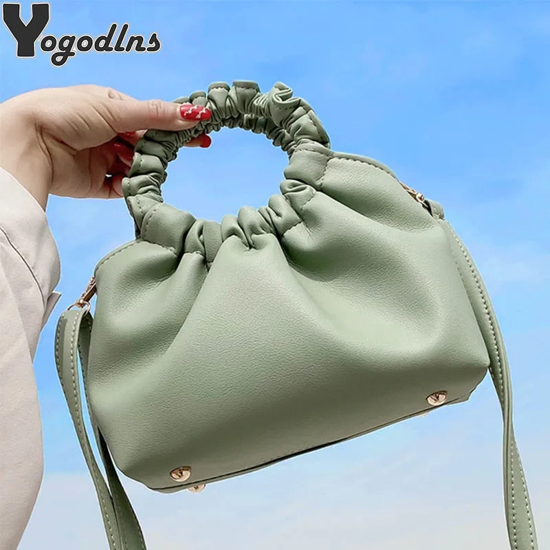 Bag For Women Cloud bag Soft PU Leather Madame Bag Single Shoulder Pleated Dumpling Bag Handbag Day Clutches bags Messenger Bag