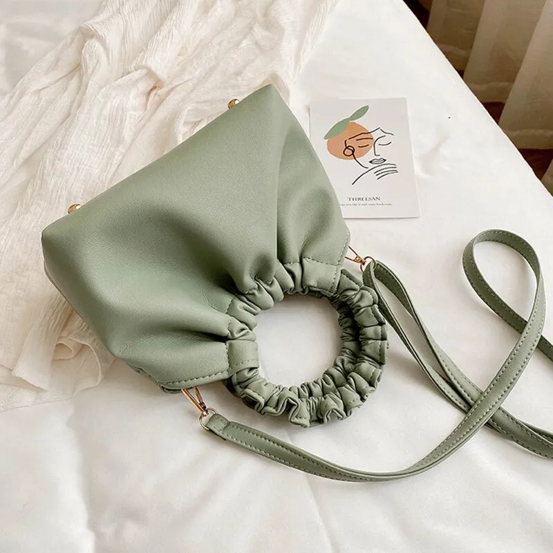 Bag For Women Cloud bag Soft PU Leather Madame Bag Single Shoulder Pleated Dumpling Bag Handbag Day Clutches bags Messenger Bag