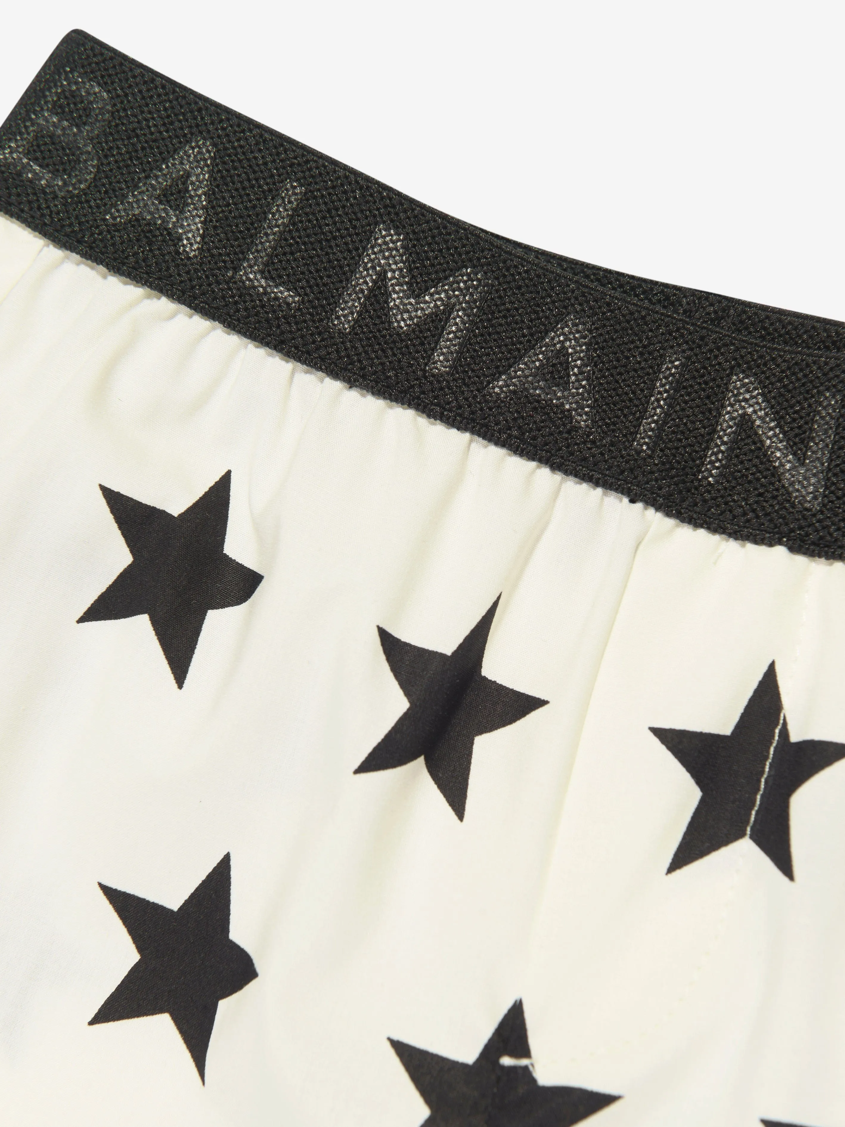 Balmain Baby Star Print Shorts in Ivory