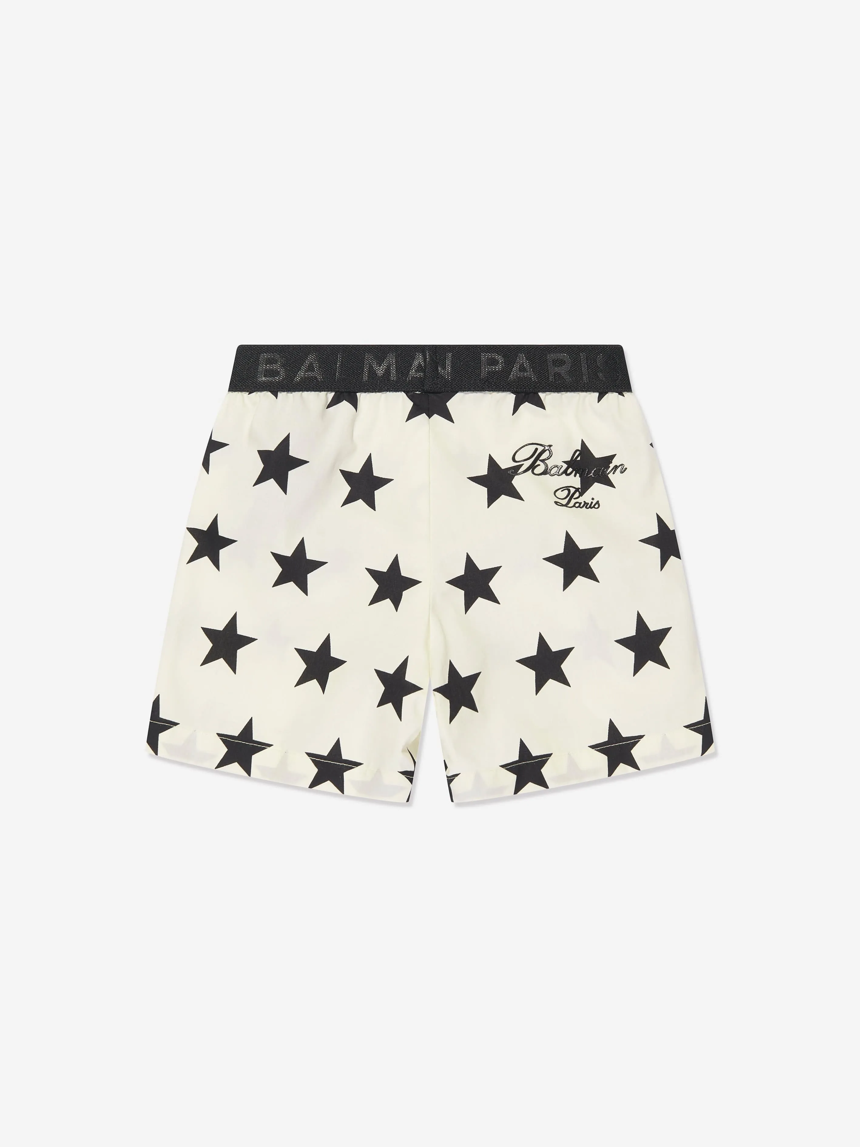 Balmain Baby Star Print Shorts in Ivory