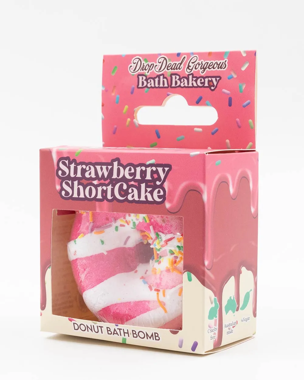 Bath Bomb Donut - Strawberry Shortcake