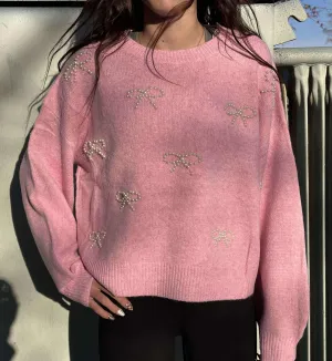 Beaded Bow Sweater