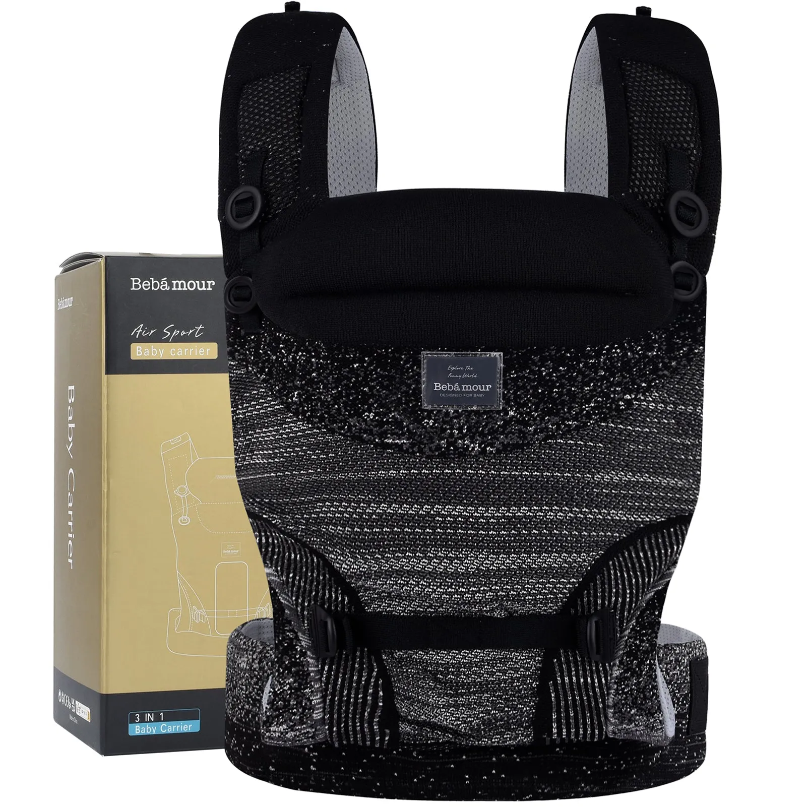 Bebamour Baby Carrier 3 Months 3D Air Mesh Baby Carrier for Infant and Toddlers Breathable Baby Carrier