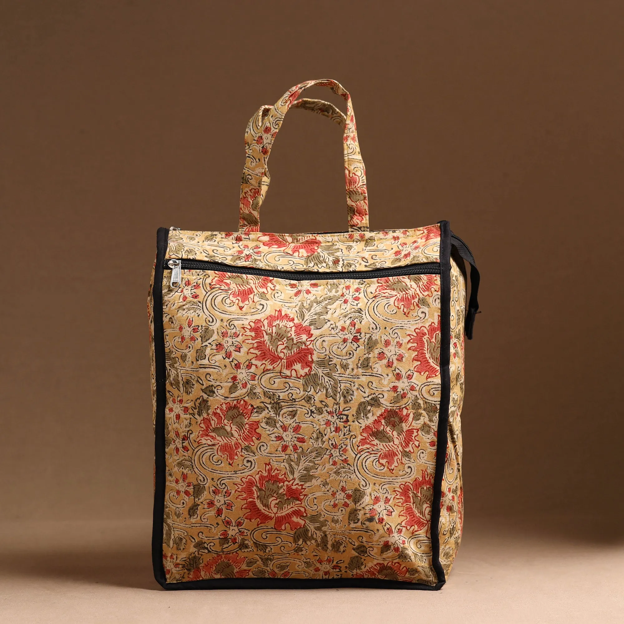 Beige - Handcrafted Cotton Shopping Bag 12