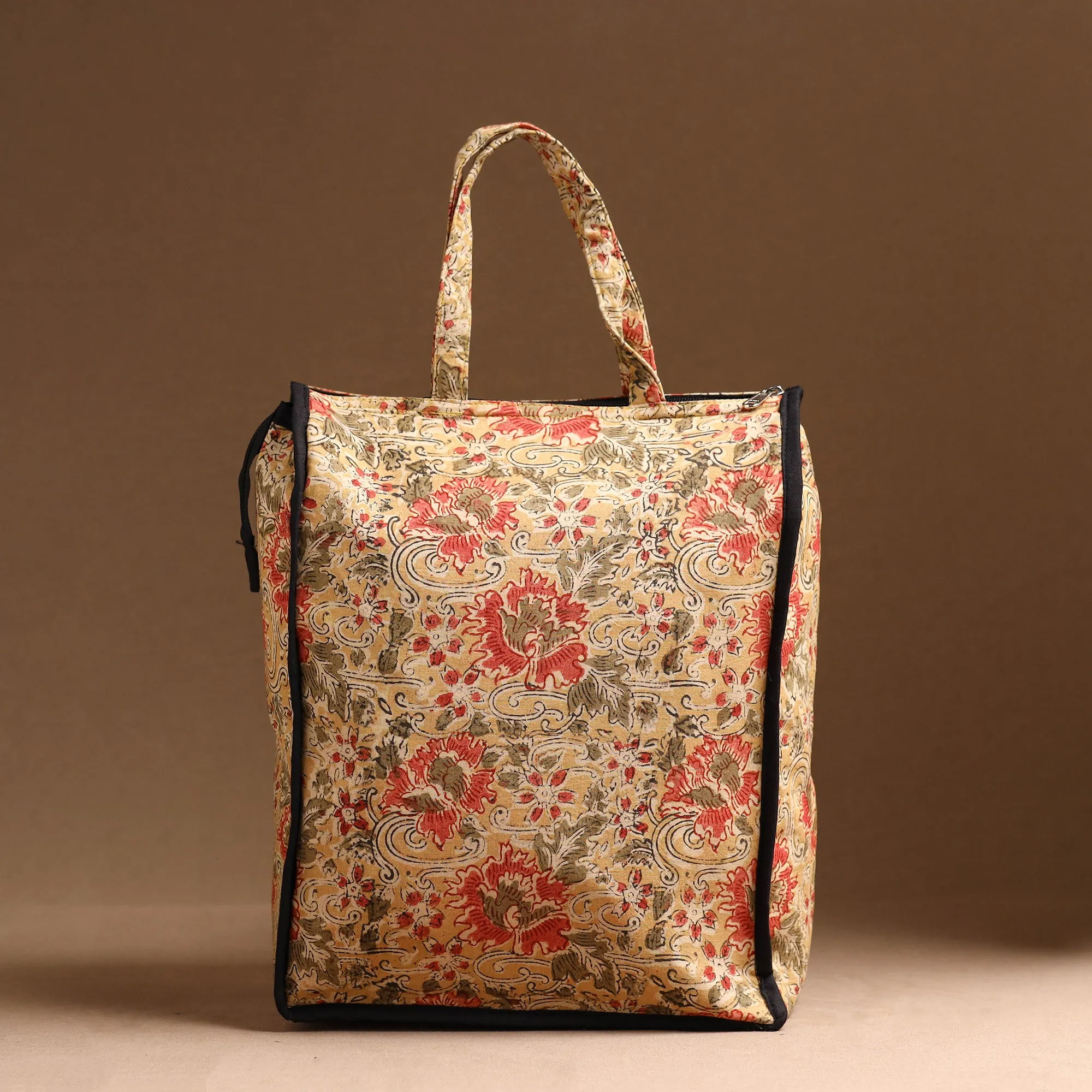 Beige - Handcrafted Cotton Shopping Bag 12