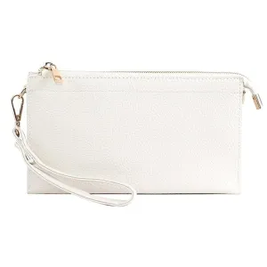 Bentlie Three Compartments Crossbody Bag-white