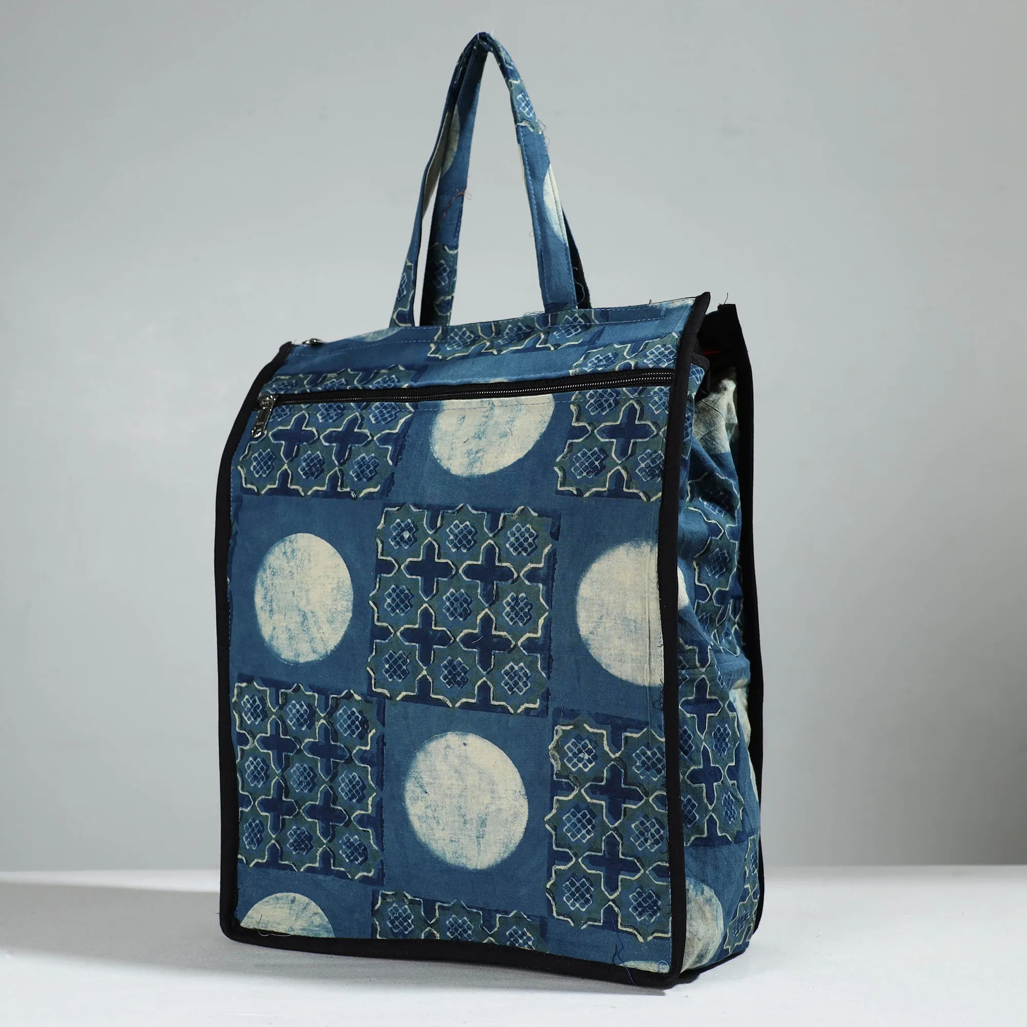 Blue - Handcrafted Cotton Shopping Bag 06