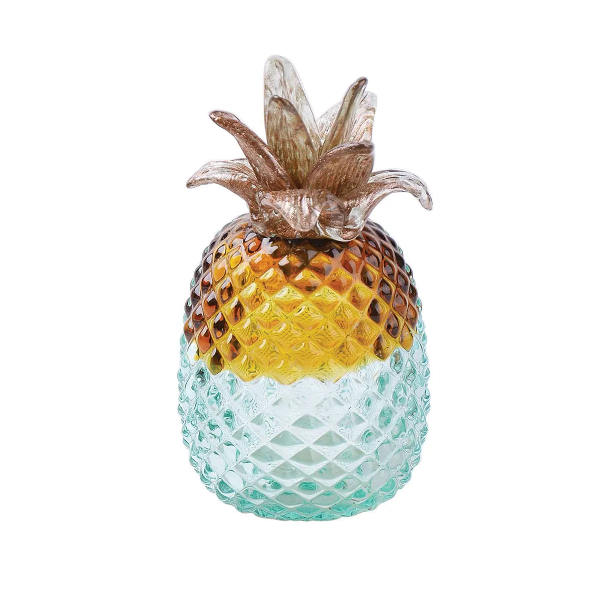 Blue Ombre Glass Pineapple