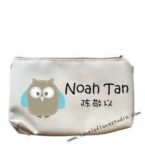 Blue Owl Pencil Case