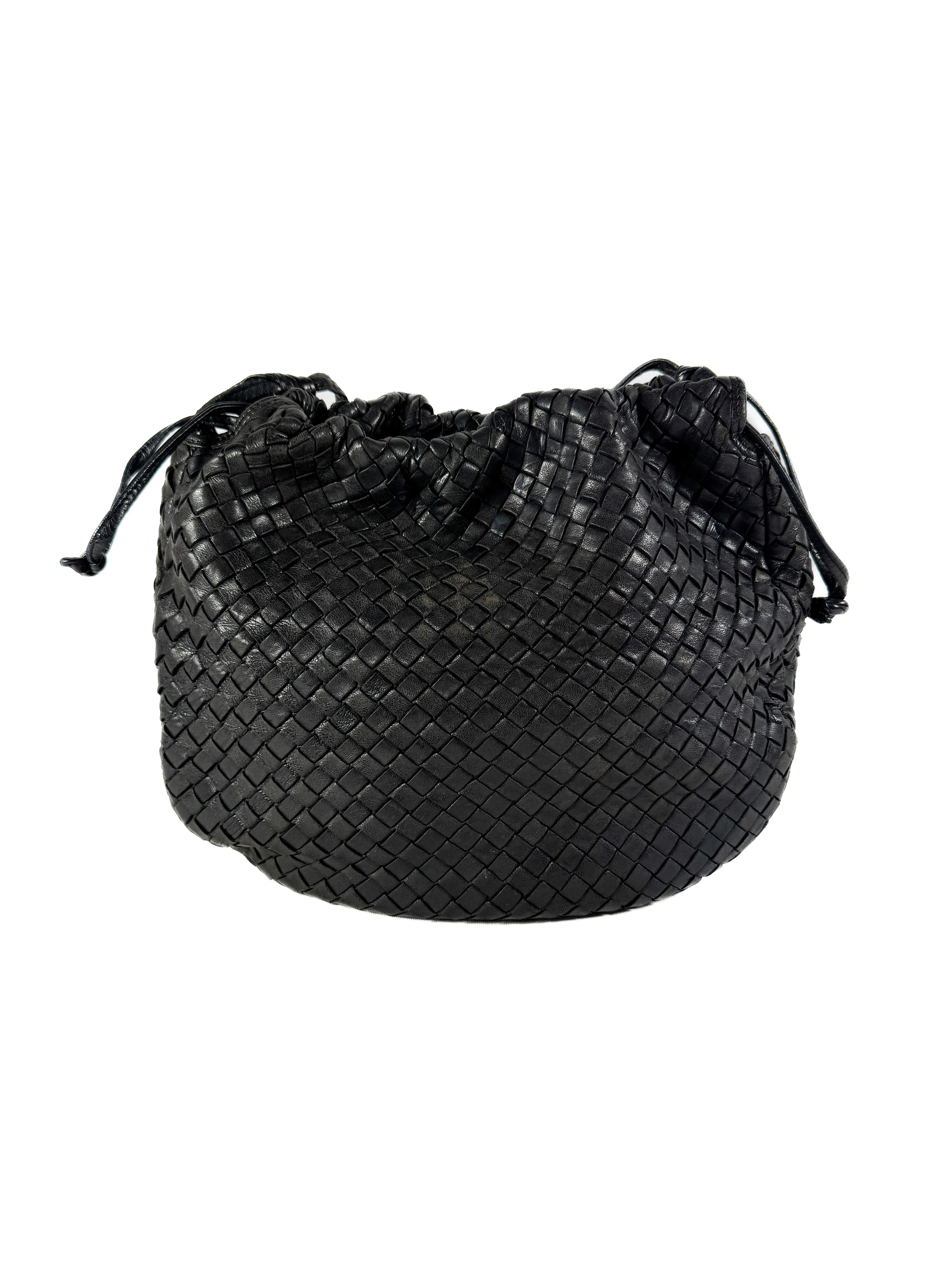 Bottega Veneta vintage black Intrecciato shoulder/crossbody bag