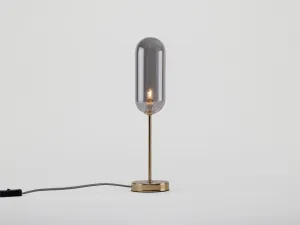 Brass pill table lamp