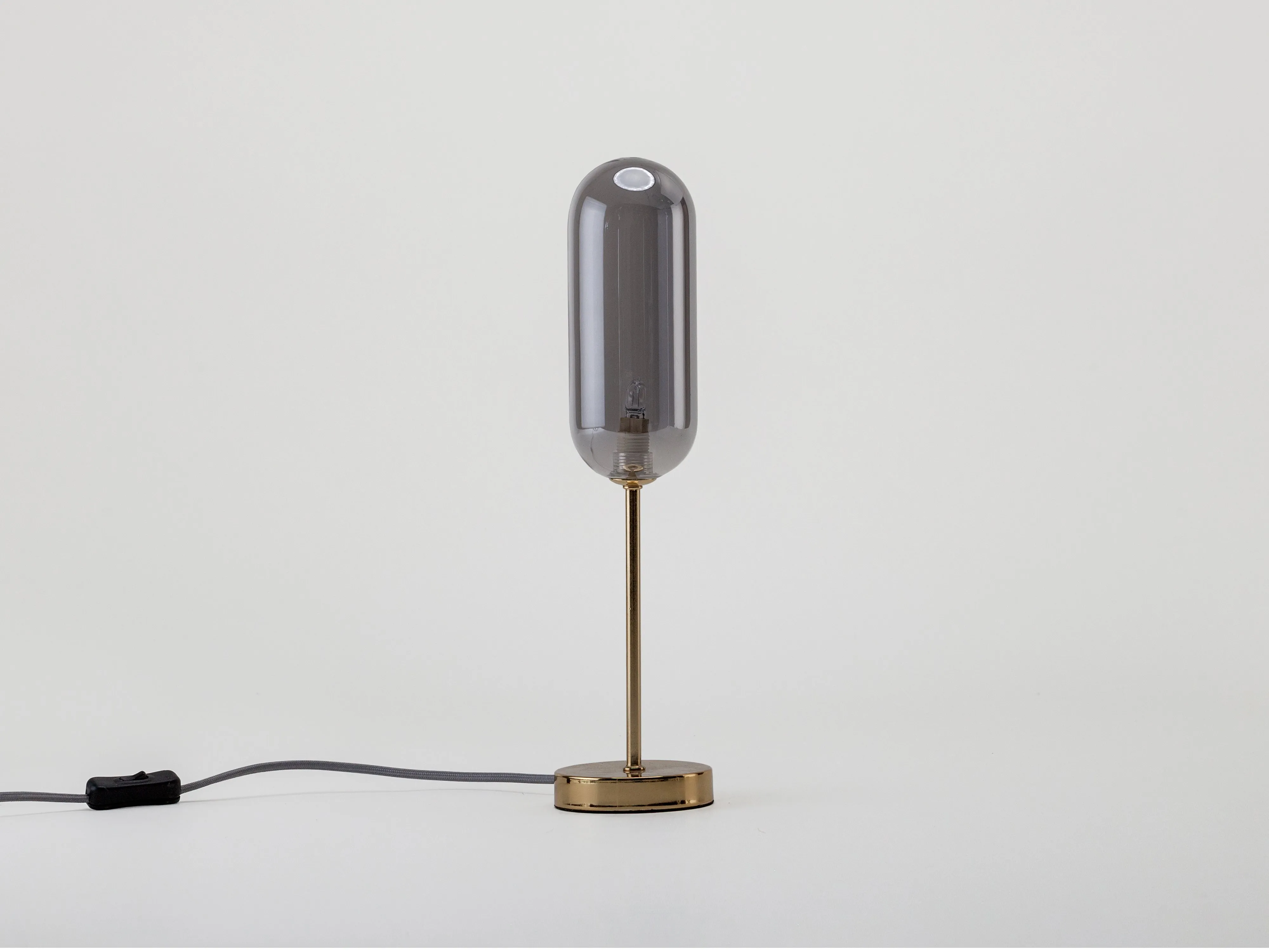 Brass pill table lamp