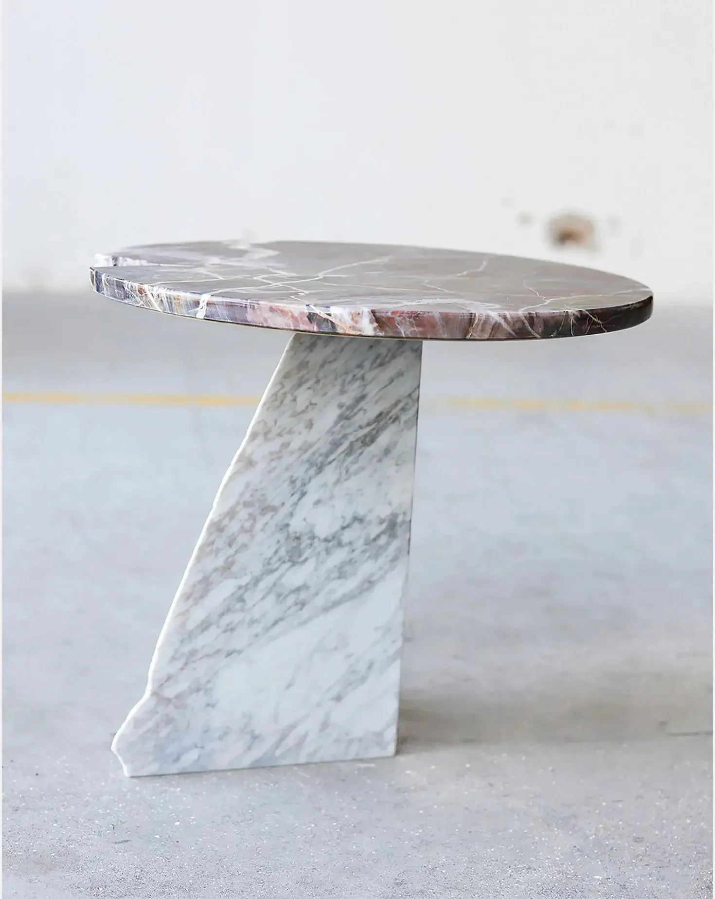 Calacatta Oro and White Marble Accent Table