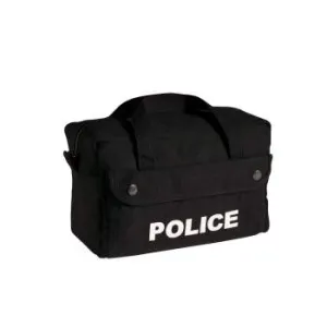 Canvas Small Black Police Logo Gear Bag