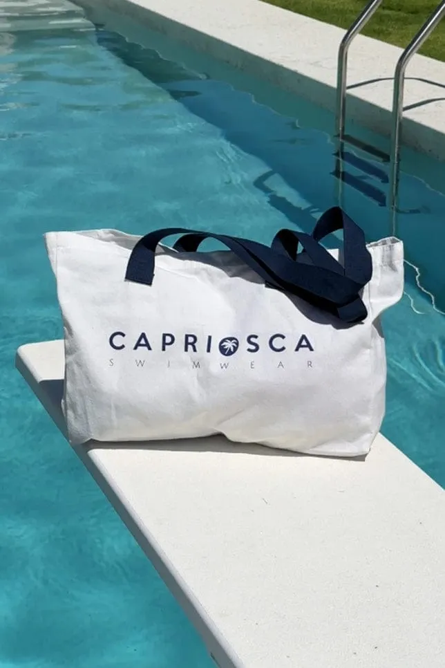 CAPRIOSCA Canvas Tote Beach Bag