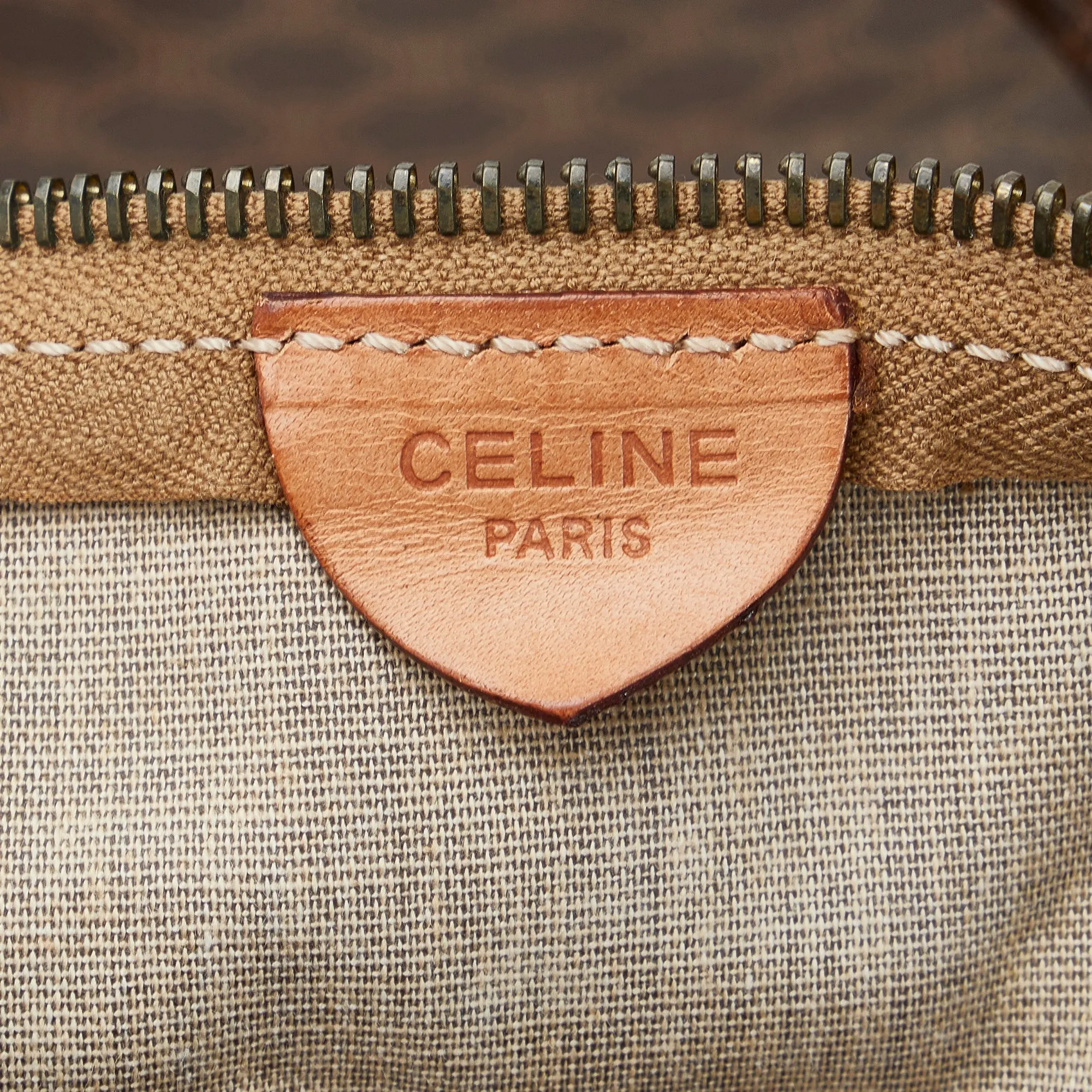 Celine Travel Bag Brown Macadam Canvas