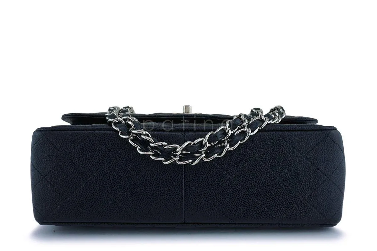 Chanel Black Caviar Jumbo Classic Double Flap Bag SHW