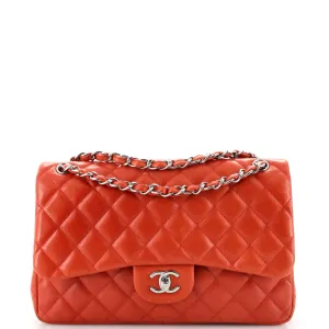 CHANEL Classic Double Flap Bag Quilted Lambskin Jumbo