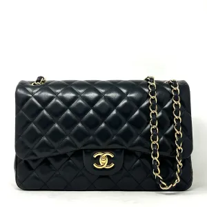 Chanel Jumbo Classic Double Flap Black Lambskin Bag