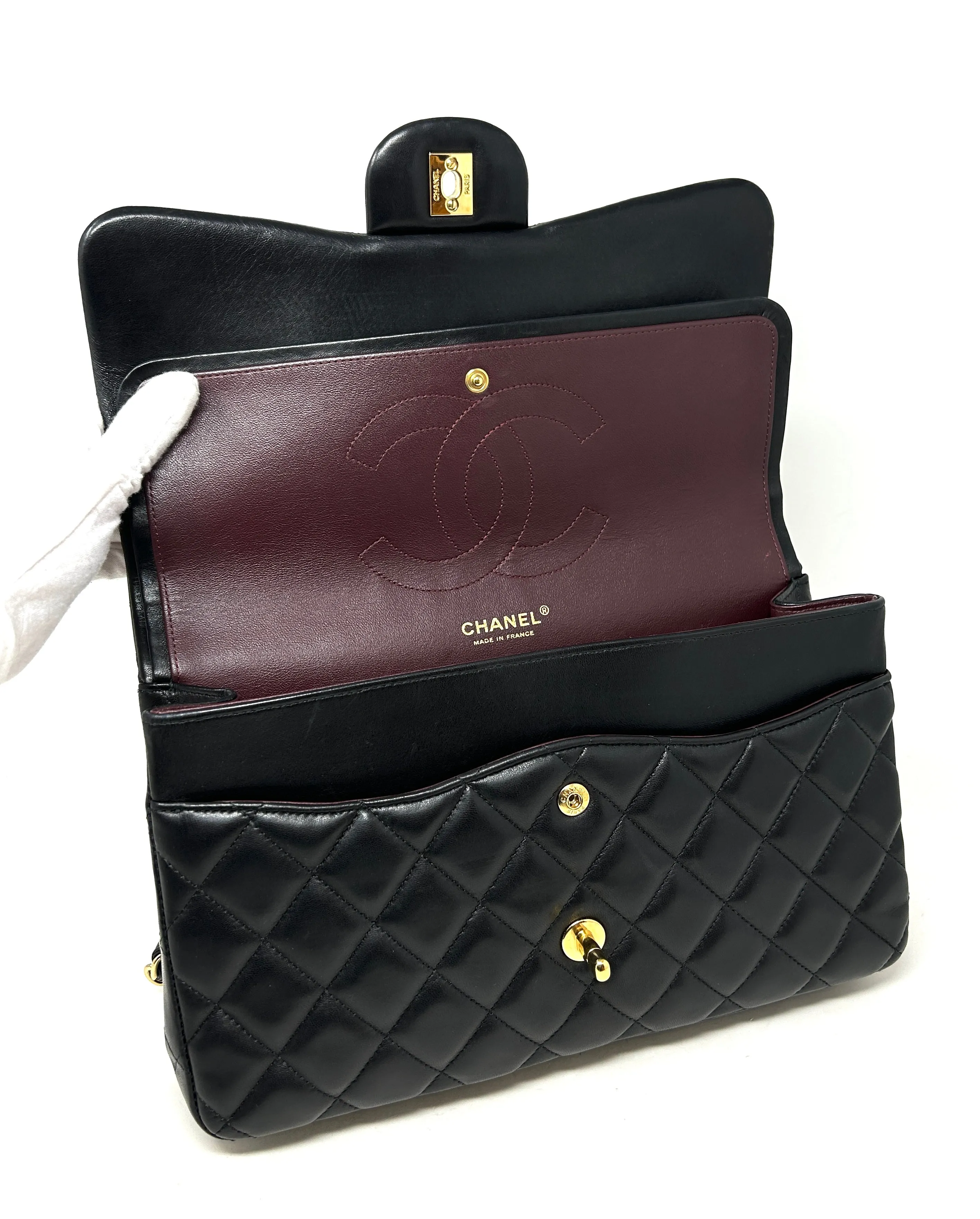 Chanel Jumbo Classic Double Flap Black Lambskin Bag