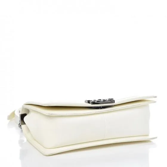 Chanel Medium Boy Flap Bag White