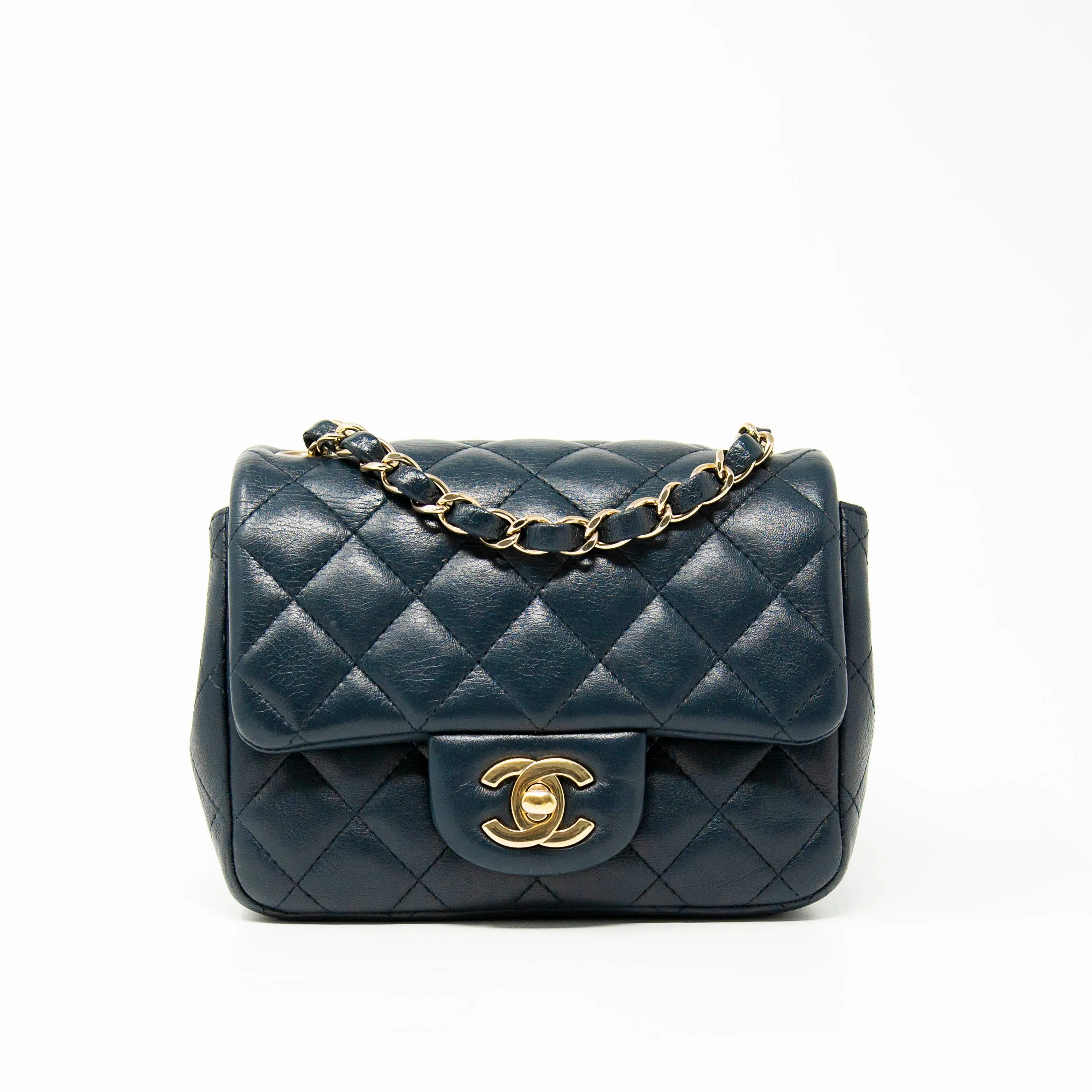 Chanel Navy Mini Square Flap