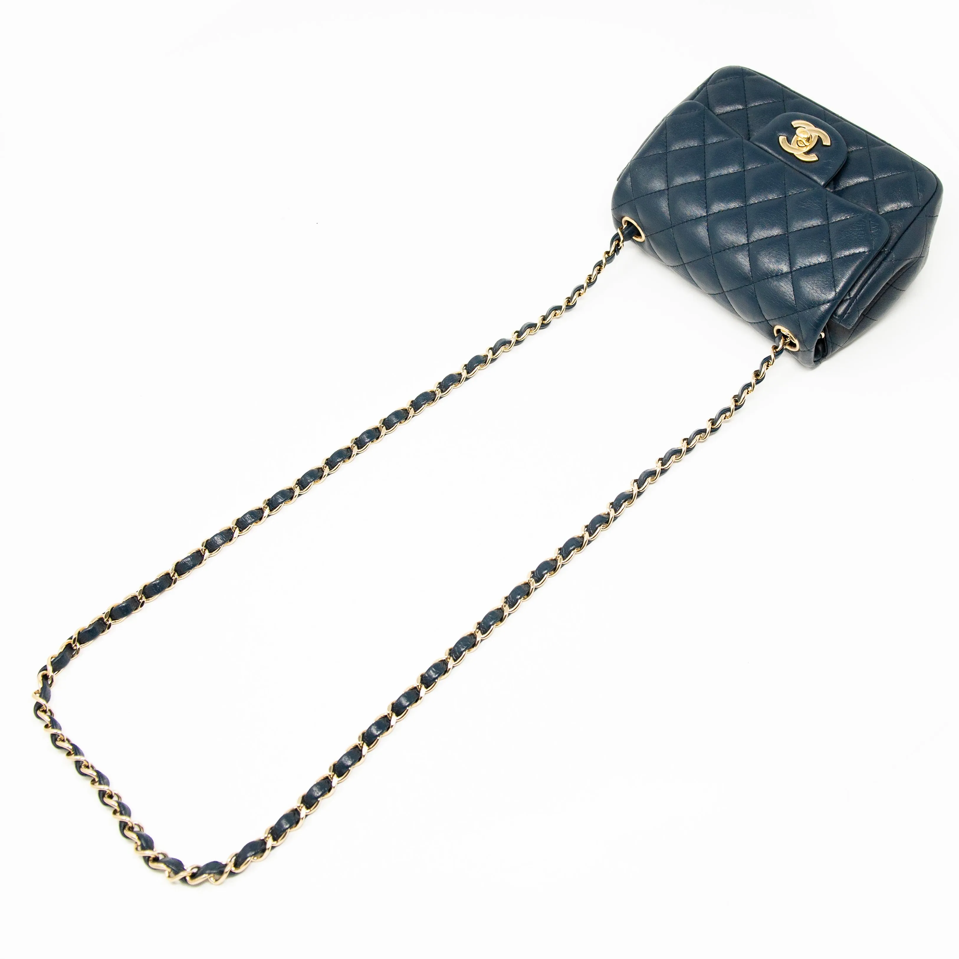 Chanel Navy Mini Square Flap