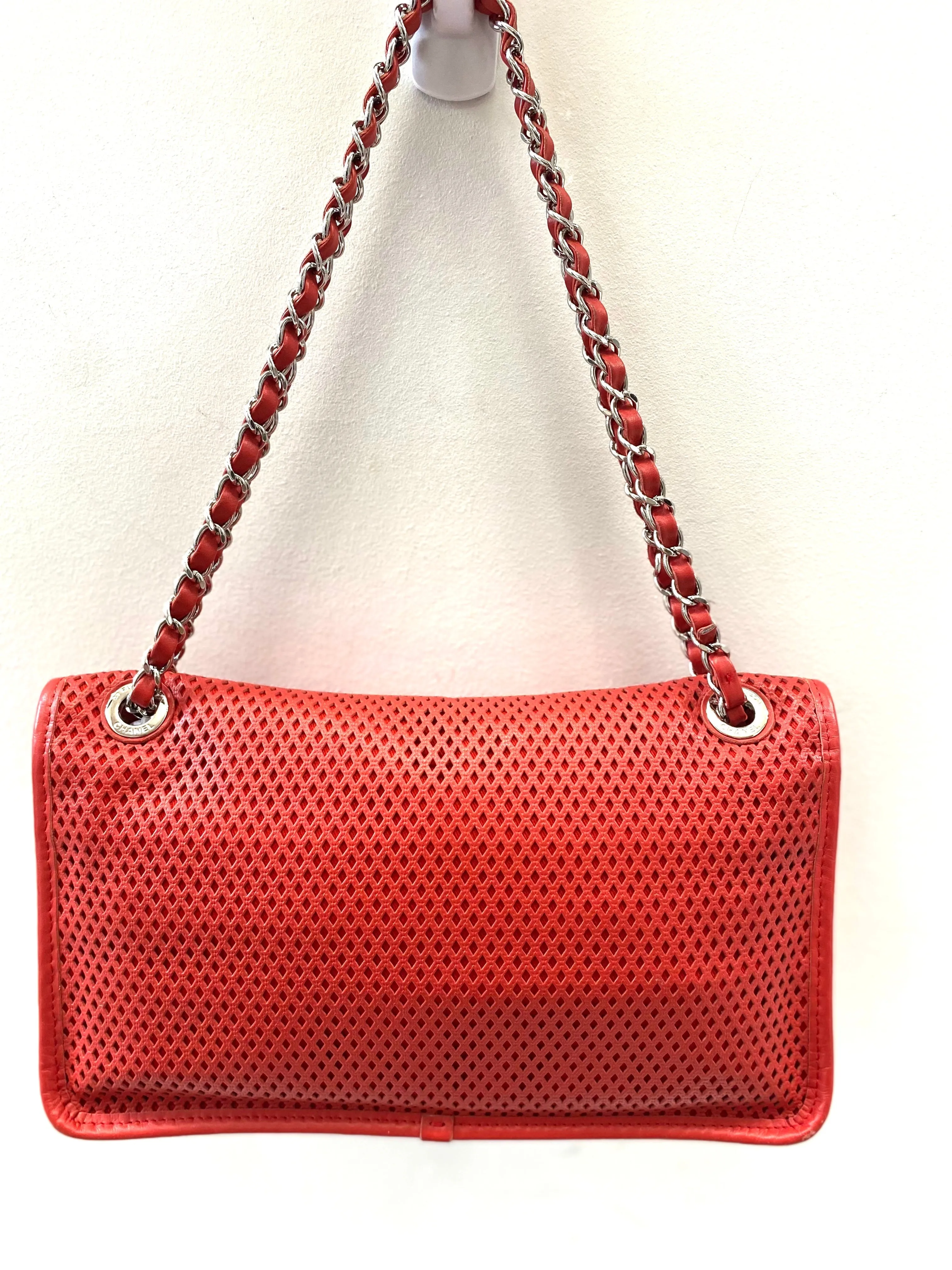 CHANEL PERFORATED LAMBSKIN UP IN THE AIR FLAP BAG