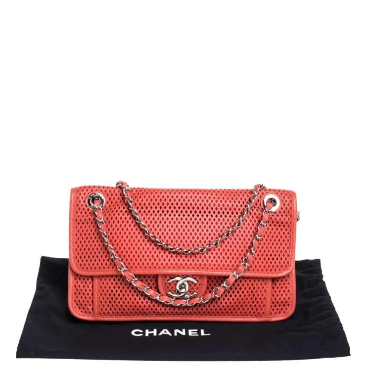 CHANEL PERFORATED LAMBSKIN UP IN THE AIR FLAP BAG