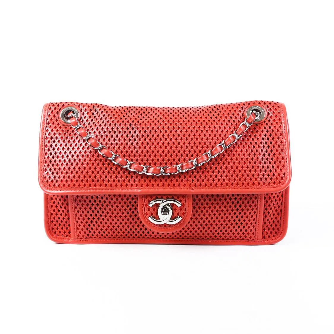 CHANEL PERFORATED LAMBSKIN UP IN THE AIR FLAP BAG