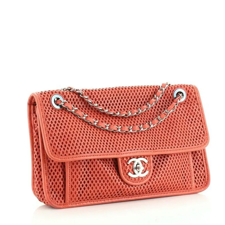 CHANEL PERFORATED LAMBSKIN UP IN THE AIR FLAP BAG